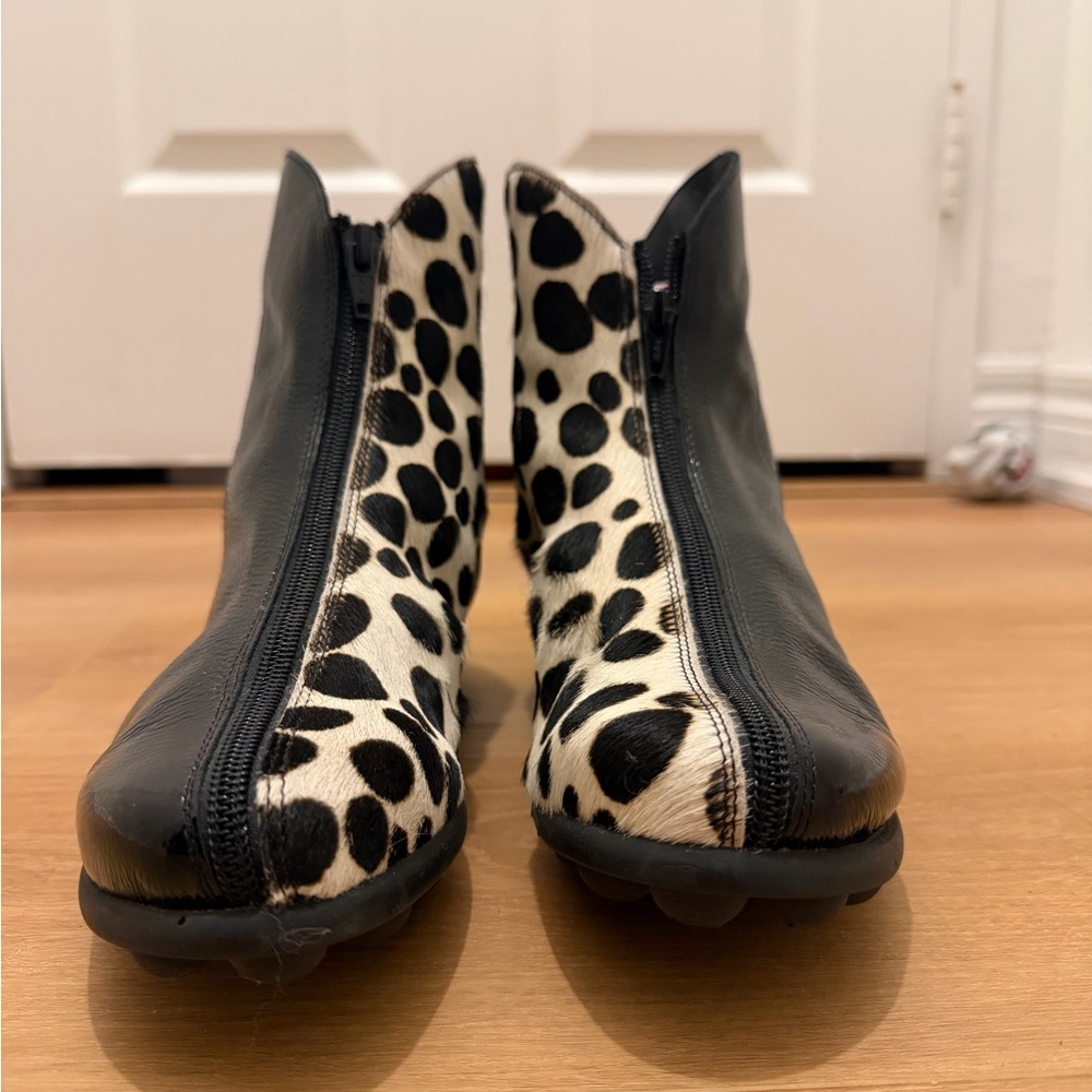 Arche Animal Print/Patent Pony Hair Boots